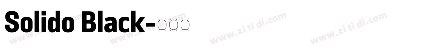 Solido Black字体转换
